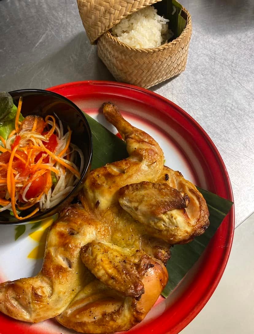 Poulet grillé & riz gluant